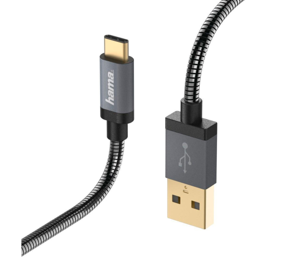 HAMA USB - USB-C 1,5M METAL czarny - 1382073 - zdjęcie 3